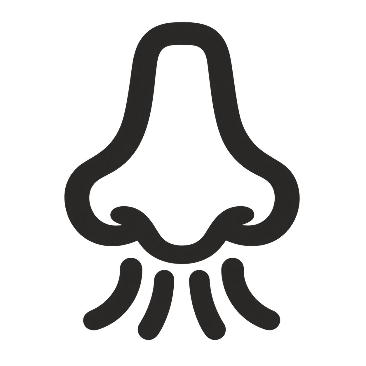 Icon of a nose with breath lines